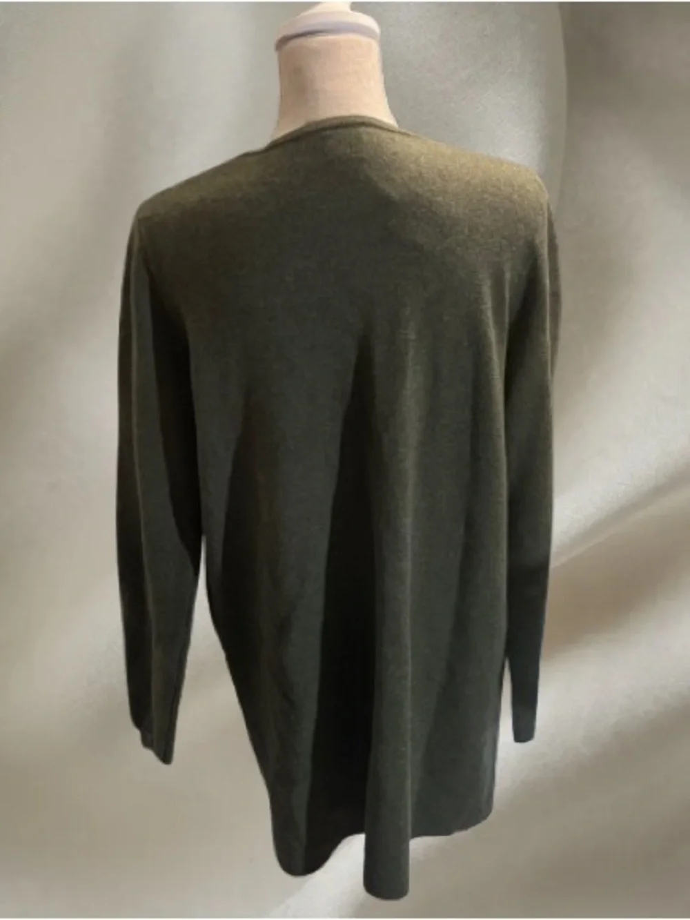 J.Crew Re-Imagined Vanessa Long Open Front Cardigan Sweater Olive Green S NWT